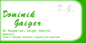 dominik gaiger business card